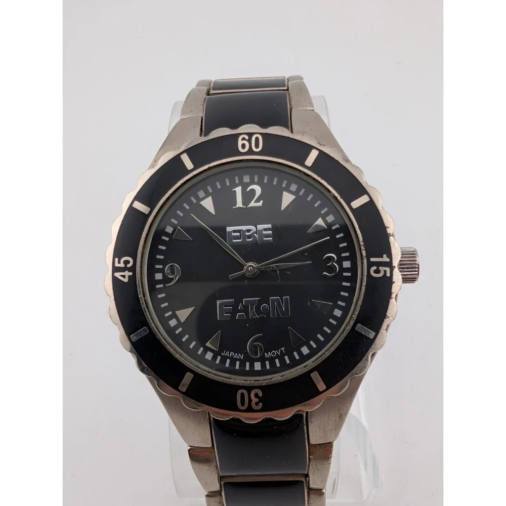 Eaton Watch‎ Men 38mm Case Black & Silver 8